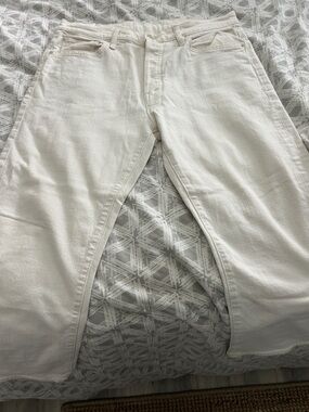 MOTHER Off-White Denim Jeans